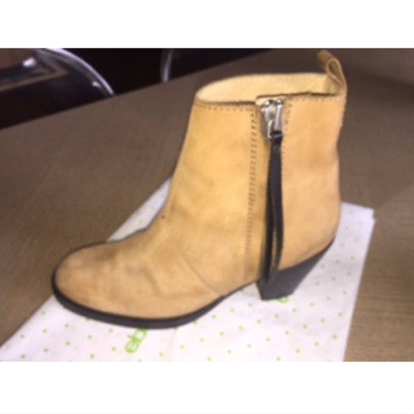 COPY - ACNE Beige Suede Leather Pistol Boots SZ 38 - Picture 5 of 7